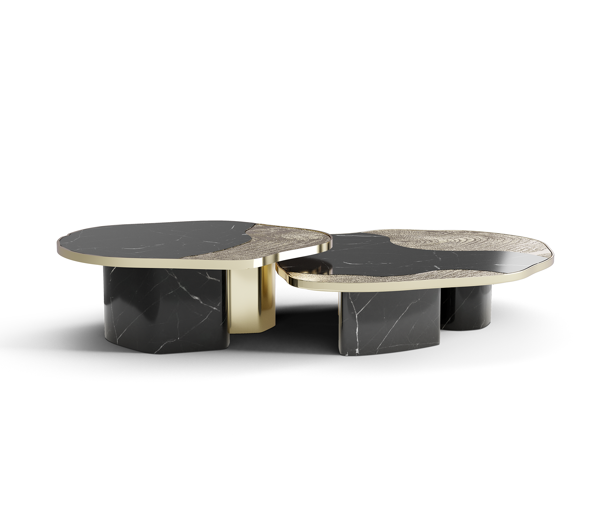 Set Tables Athena Noir & Or