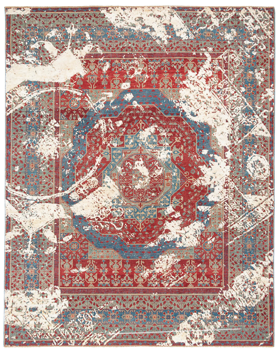 Tapis Mamluk Malena Rouge Soie Non Teintée