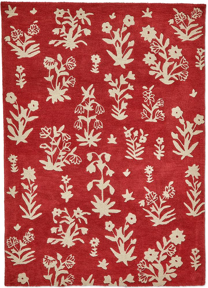 Tapis Woodland Glade Rouge Prune 146800 | Taille: 250 x 350 cm