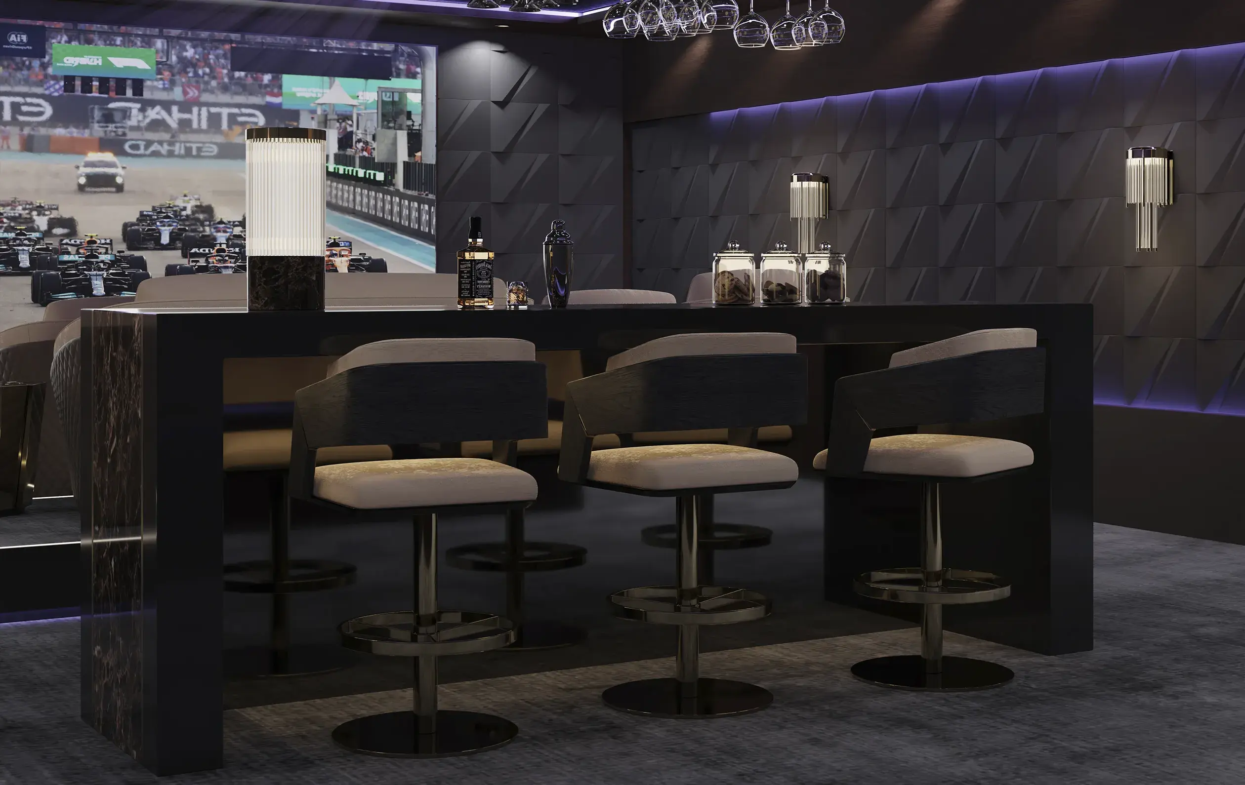 Chaise de Bar Pivotante Galea - 1