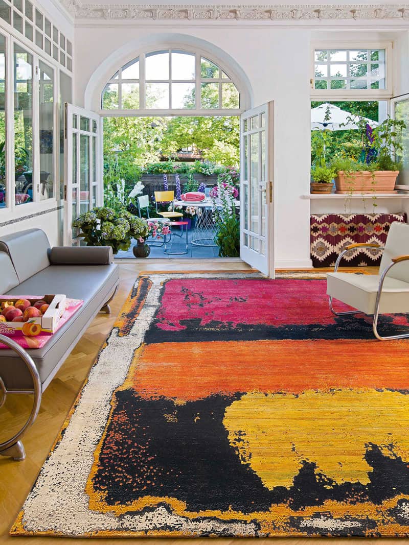 Tapis de luxe fait main Magenta