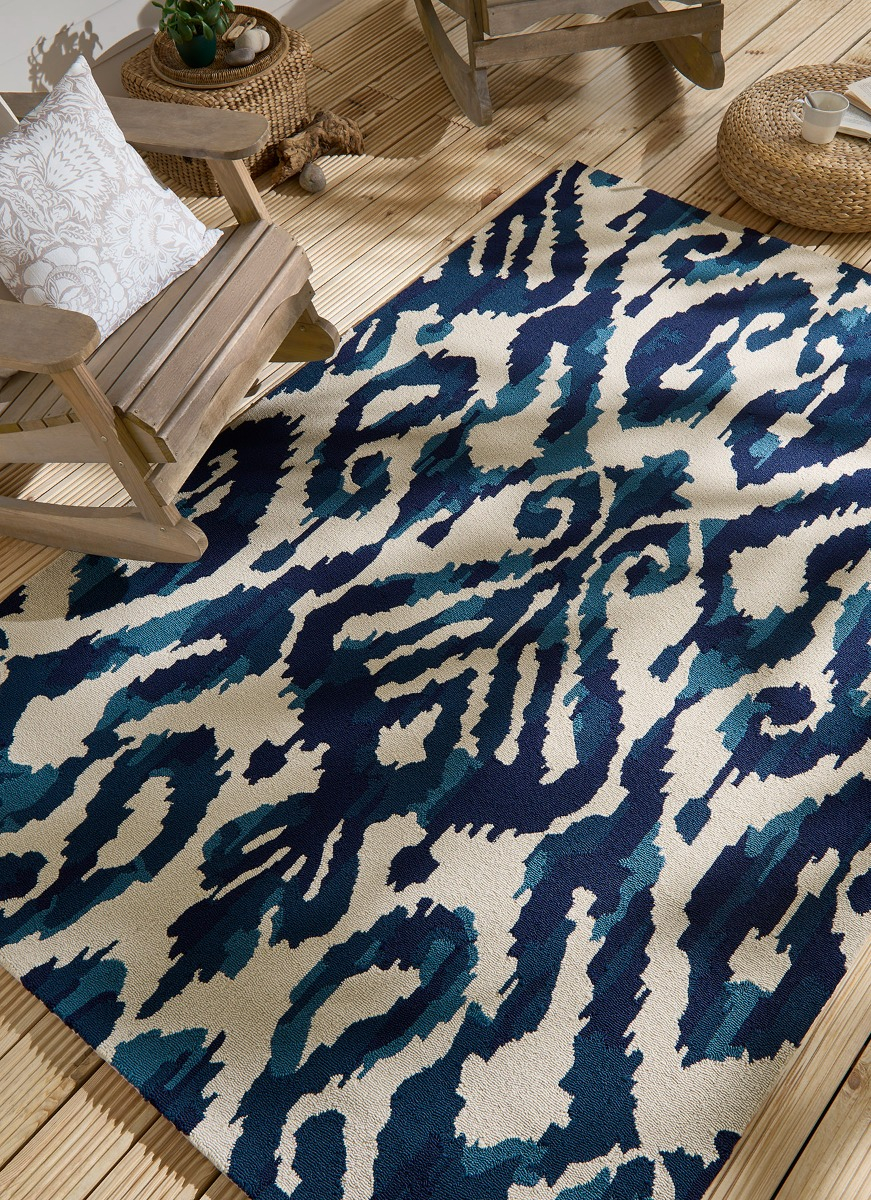 Tapis d’extérieur Kasuri Indigo