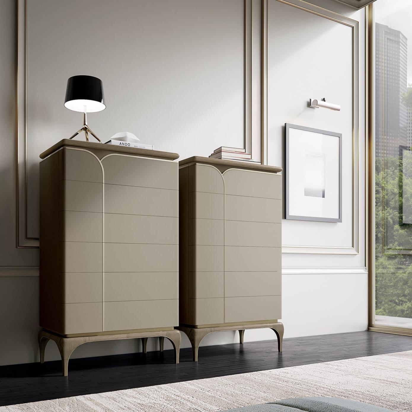 Commode Haute Beige De Luxe
