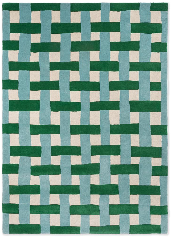 Tapis Vannerie Émeraude/Aigue-marine