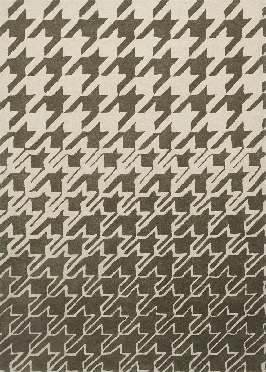 Tapis Houndstooth Gris