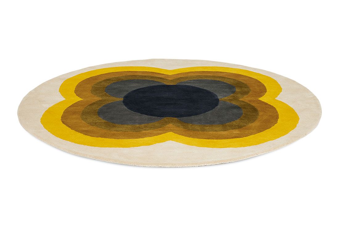 Tapis Rond Sunflower Jaune 060006