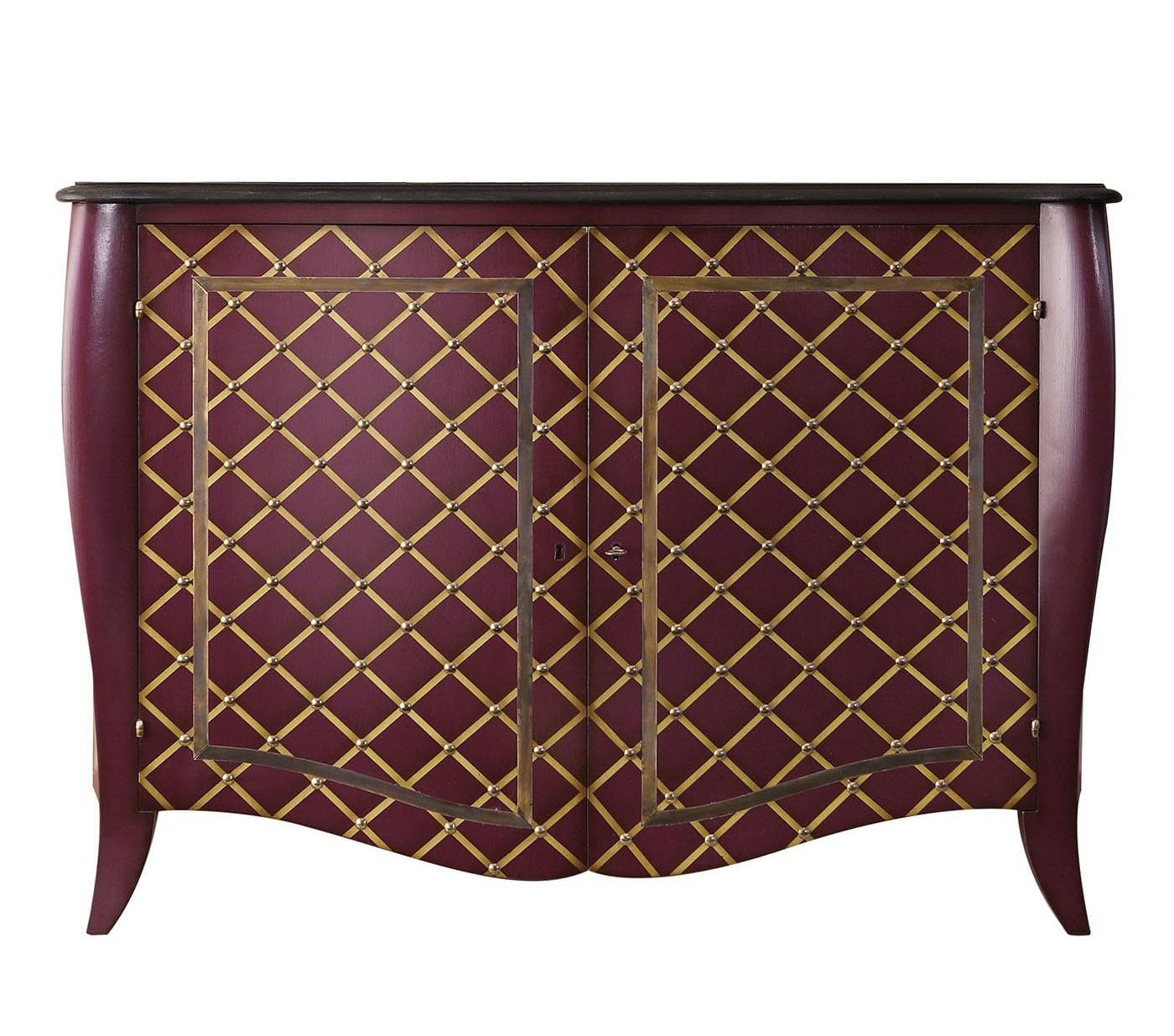 Buffet violet et jaune