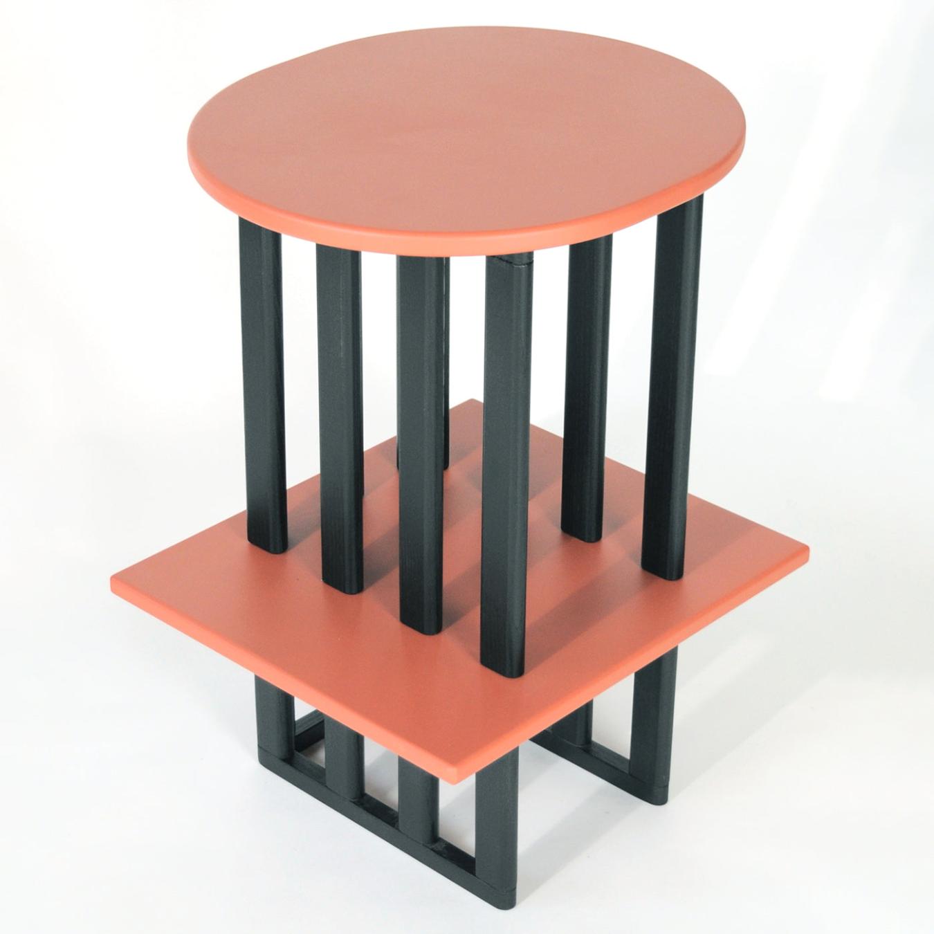 Table d'Appoint Rose & Noire en Bois