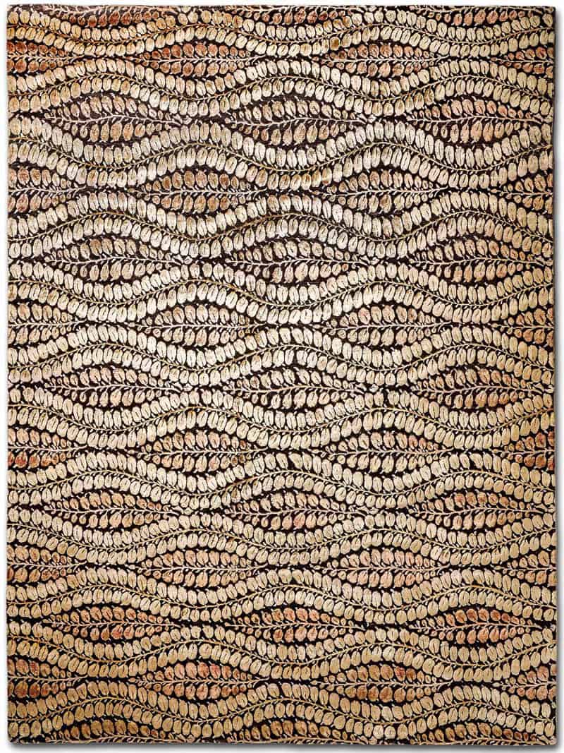 Tapis Albert No. 02 Original sur Fond Violet Foncé | Taille: 274 x 365 cm