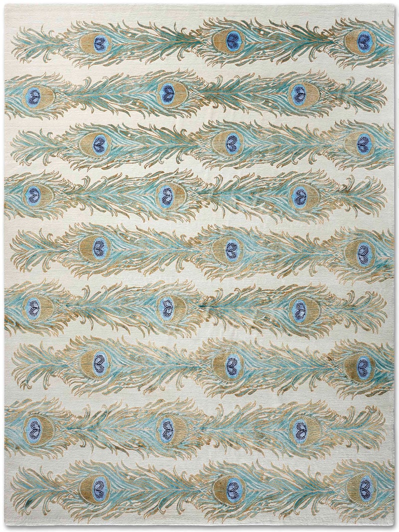 Tapis de luxe fait main Plumes Lane | Taille: 140 x 210 cm