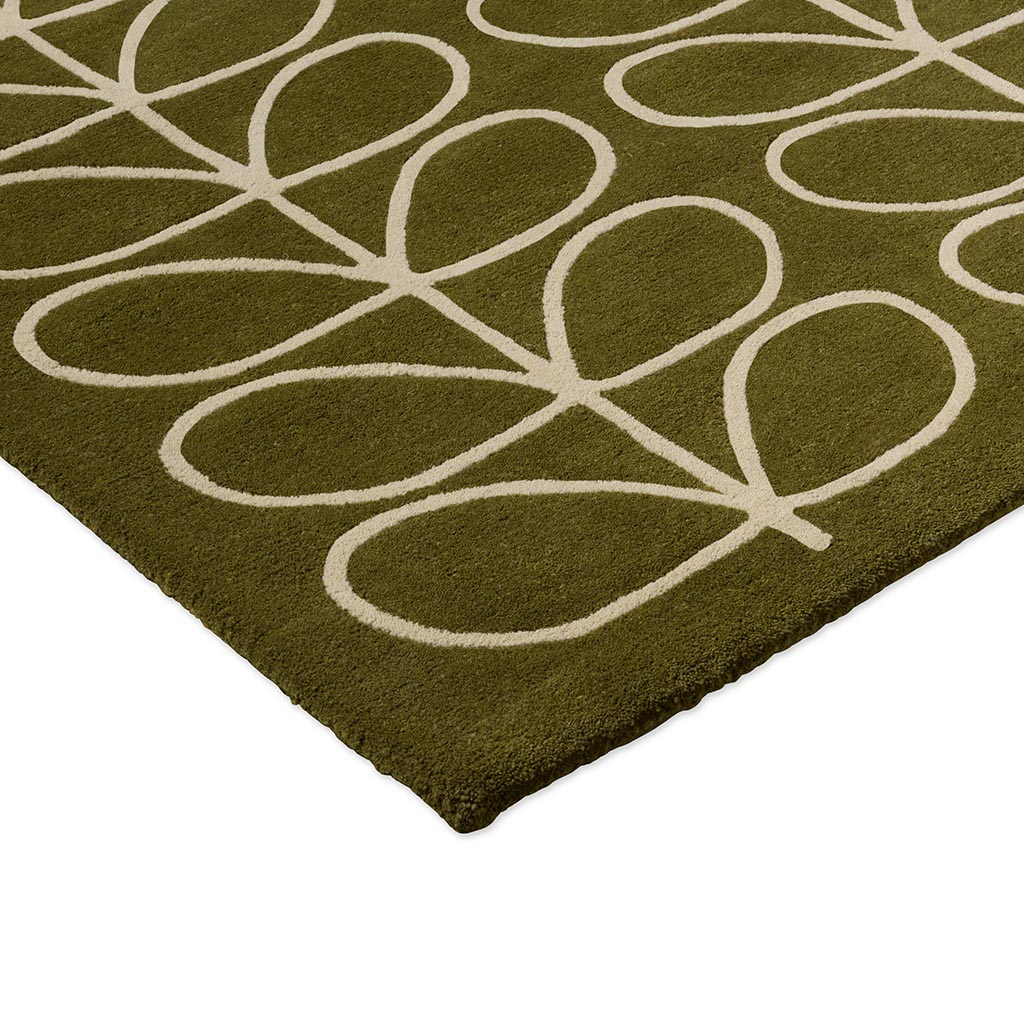 Linear Stem Olive Tapis | Taille: 250 × 350 cm