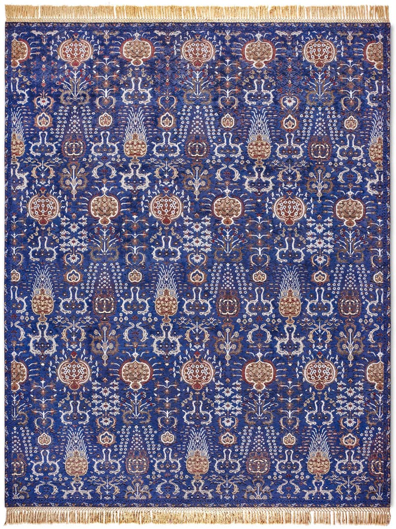 Tapis de luxe fait main Isfahan Bleu | Taille: 300 x 400 cm