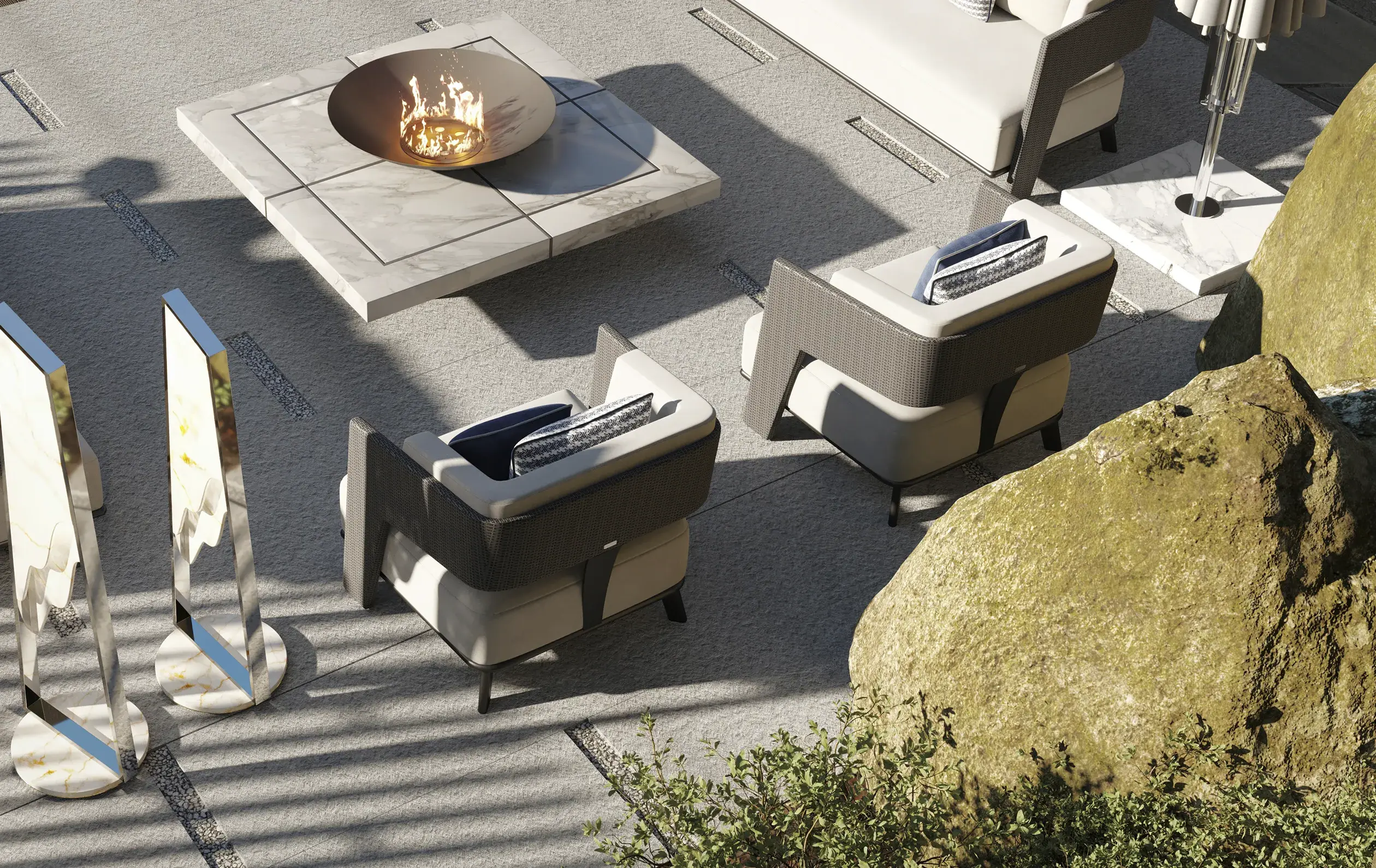 Fauteuil Gris Crown - 1