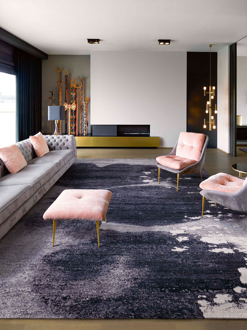 Tapis fait main de luxe Splash Galileo | Taille: 140 x 210 cm