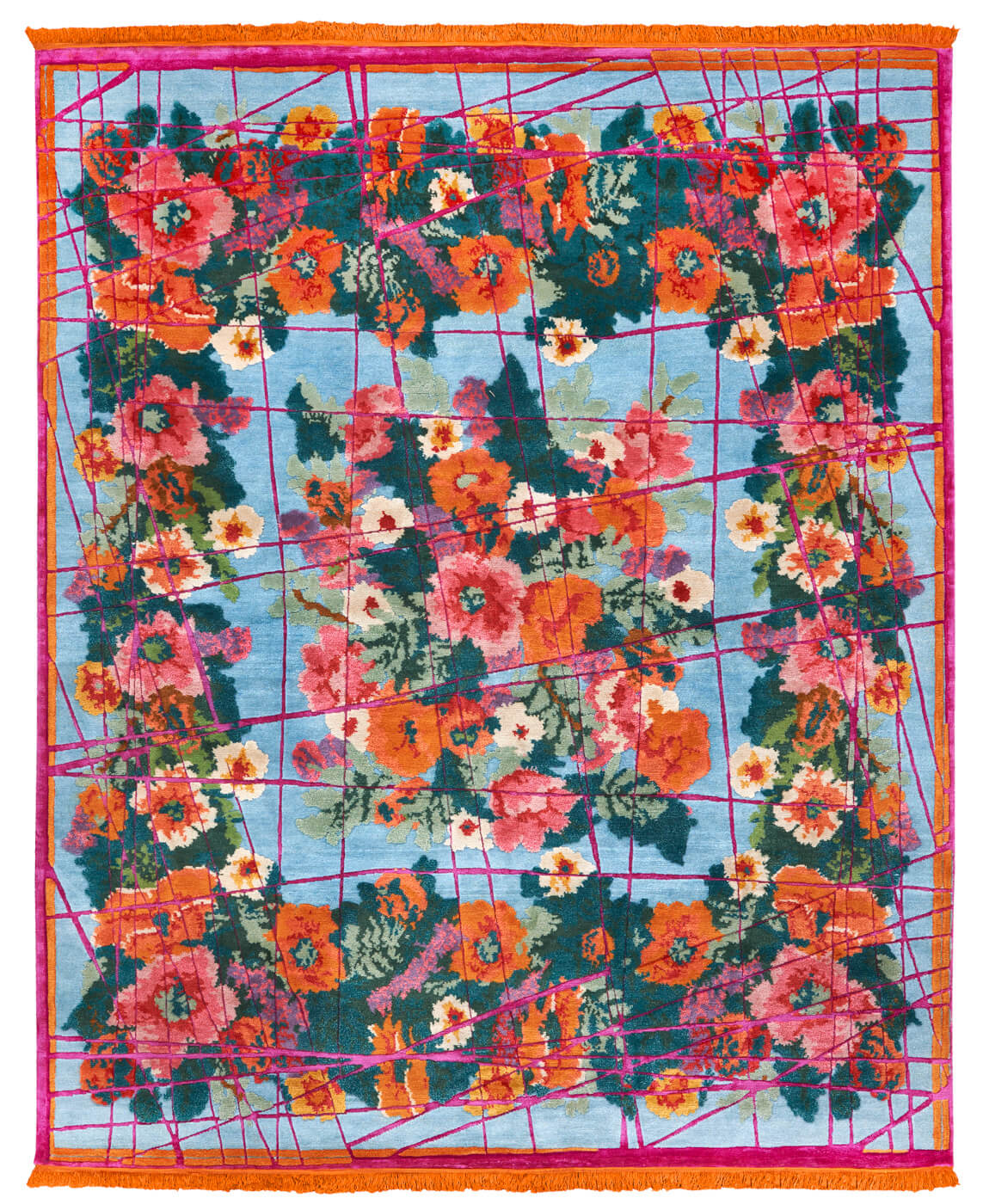 Tapis Scarlenka Enveloppé Bleu Bébé Rose