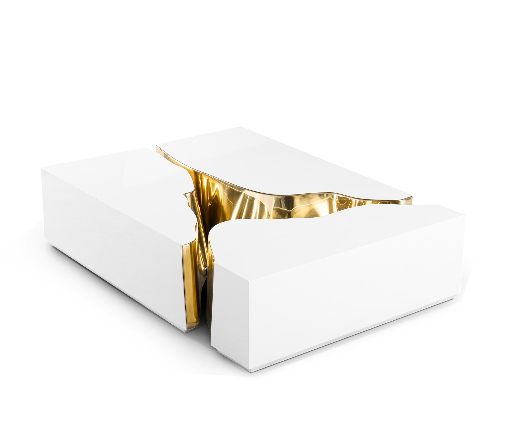 Table Basse Blanche Fissure