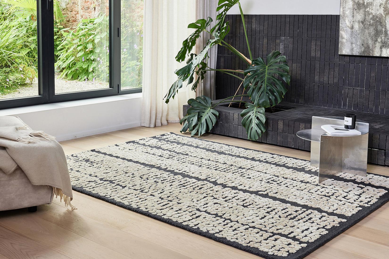 Tapis Pad lin noir