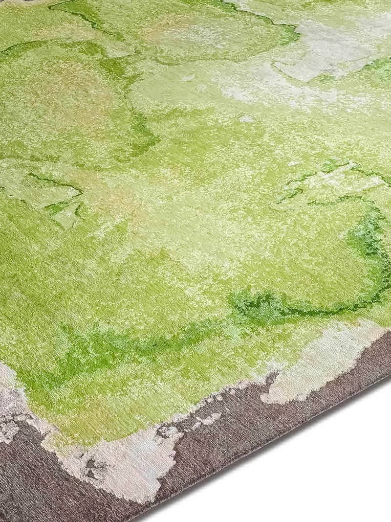 Tapis noué main de luxe Mono Vert