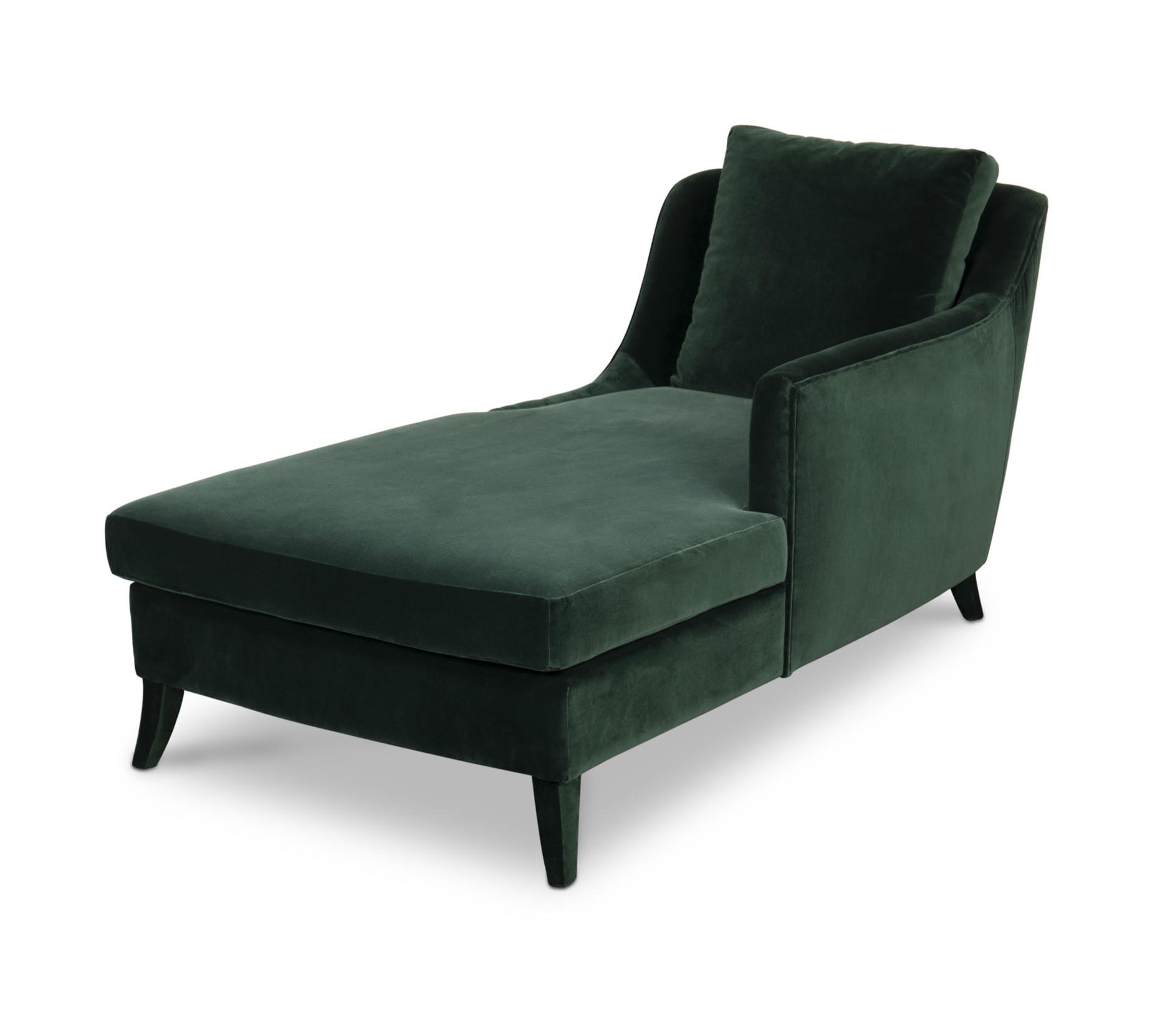 Chaise Longue en Velours Moelleux