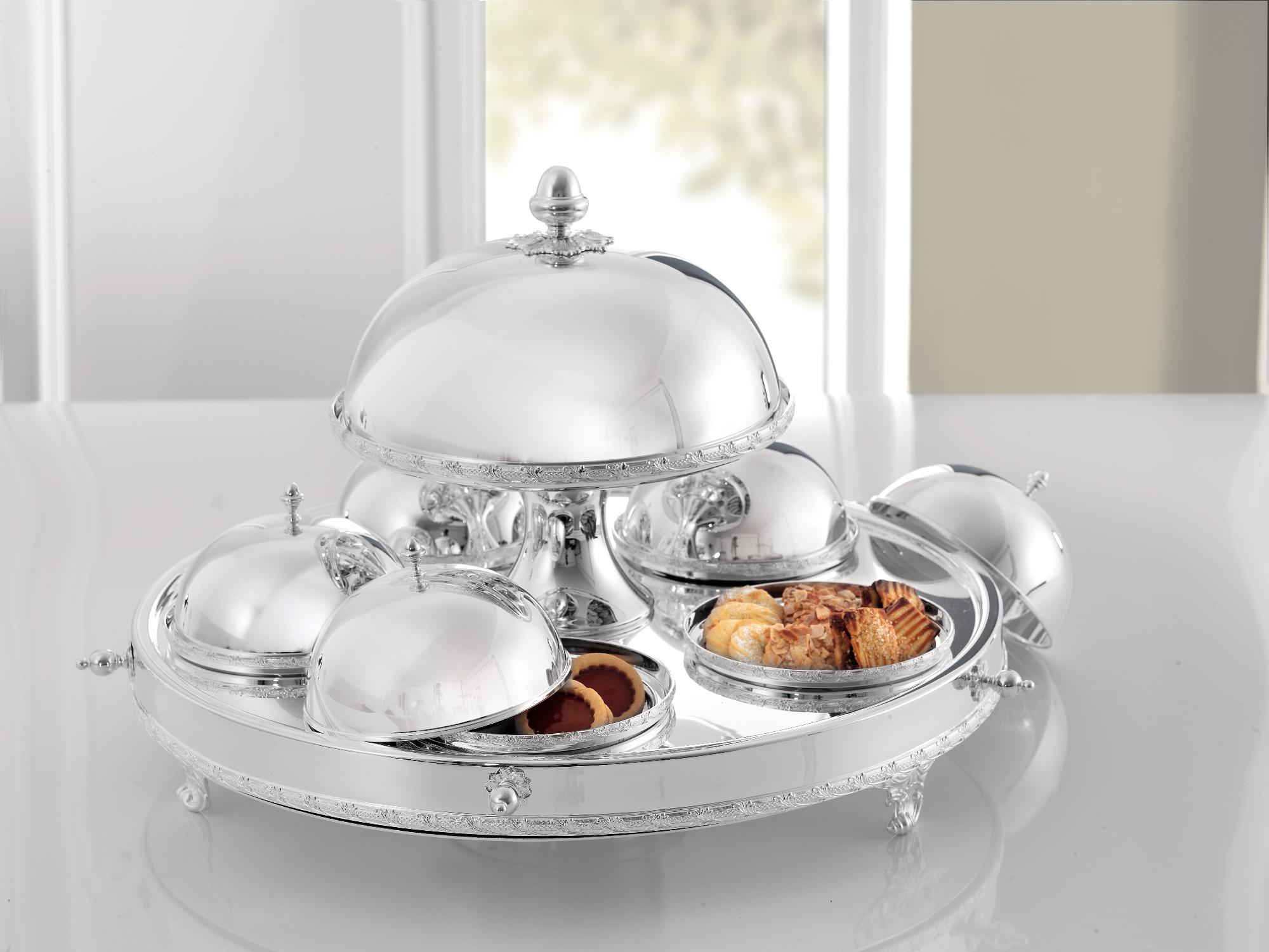 Service À Thé De L’Après-Midi En Argent Royal