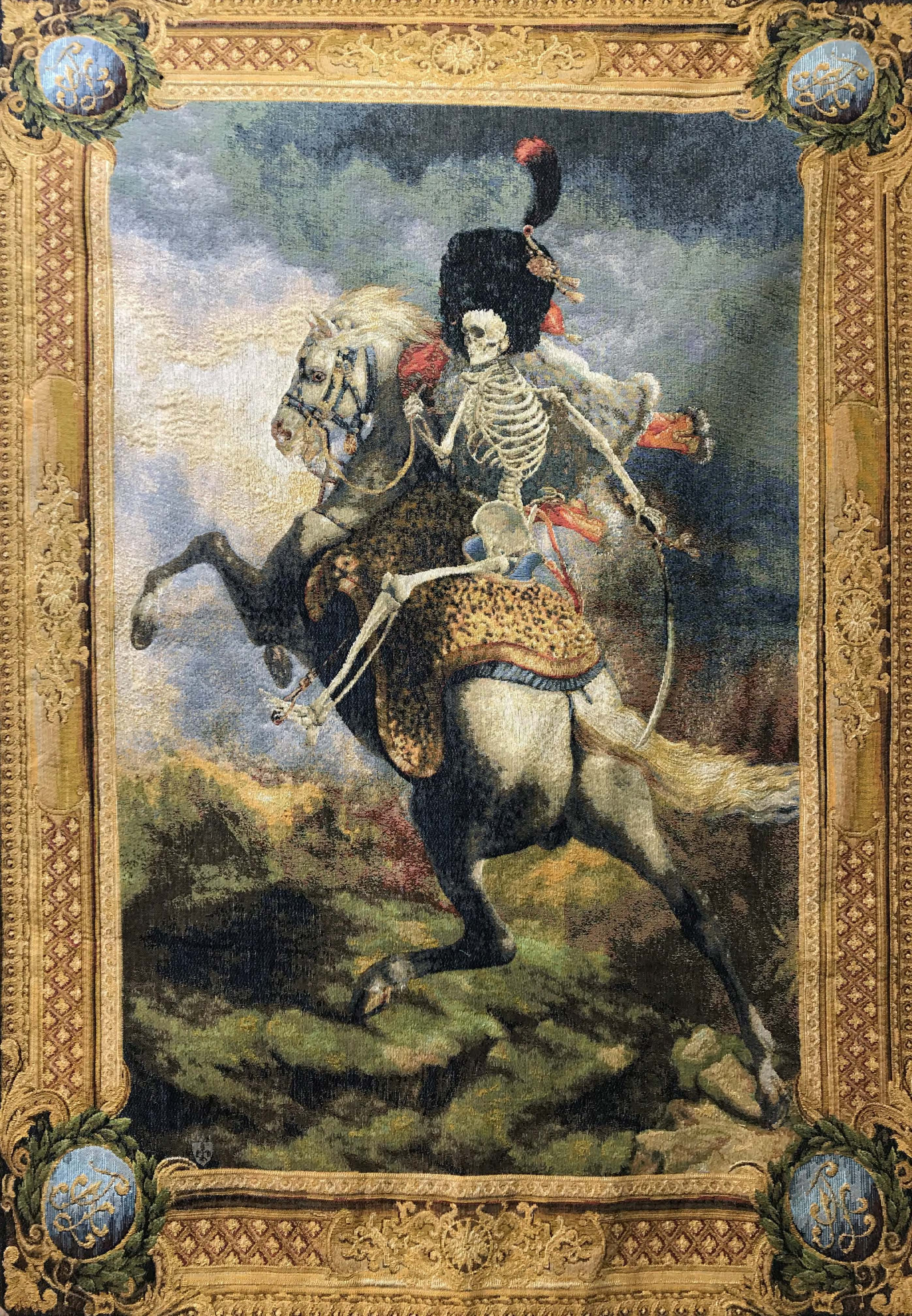 Tapisserie Cavalier Squelette | Taille: 110 × 150 cm
