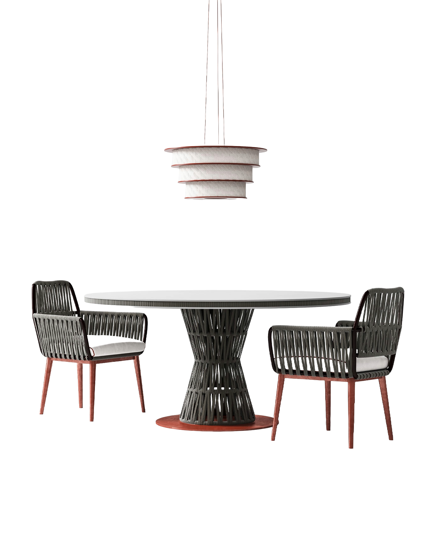 Chaise avec Accoudoirs en Corde