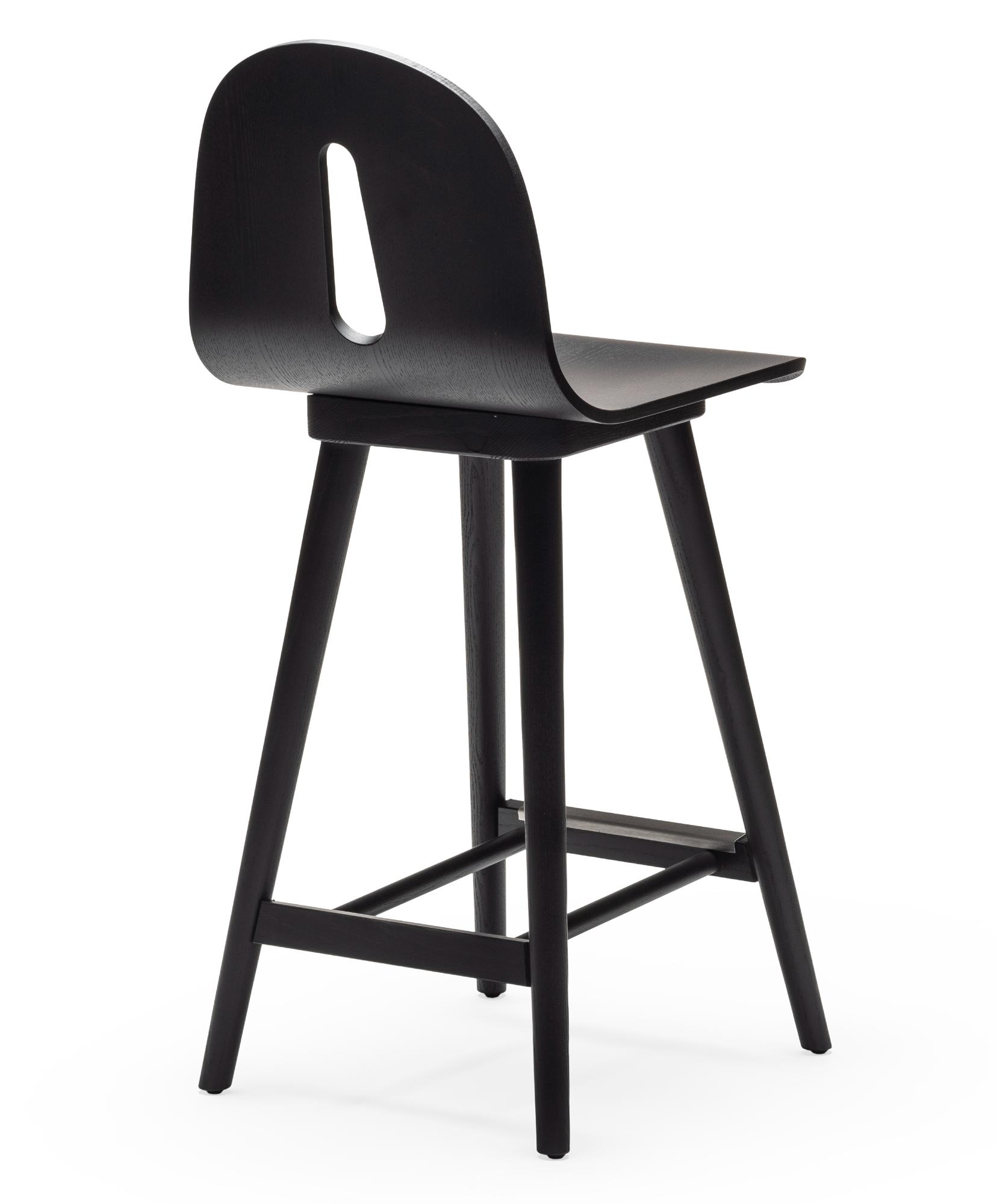 Tabouret de Bar Gotham Woody SG-65 Frêne Noir