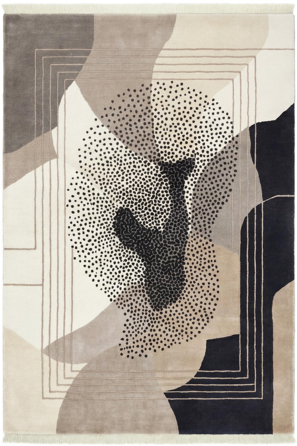 Tapis artisanal Abstract Figure Mono | Taille: 200 × 300 cm
