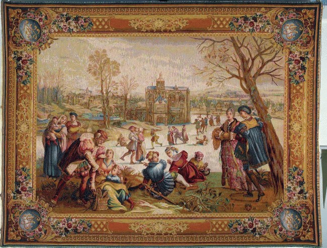Tapisserie Patineur Horizontal ou Hiver | Taille: 110 x 150 cm