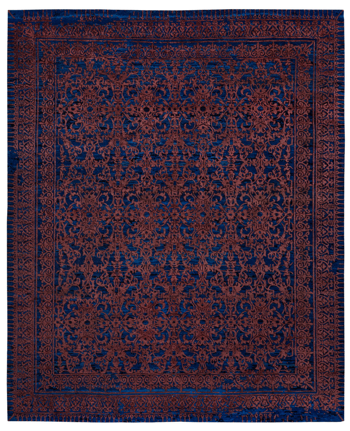 Tapis Ferrara Radi Petit Rocked Marron Bleu