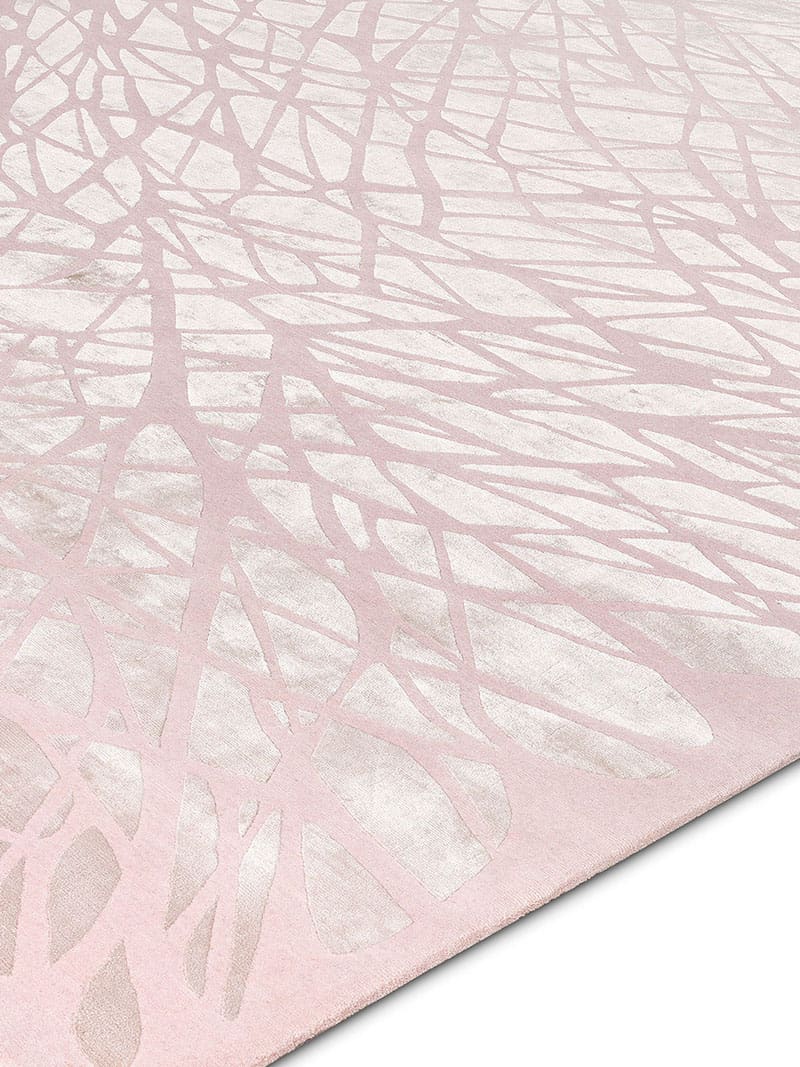 Tapis noué main de luxe Dresden Rose