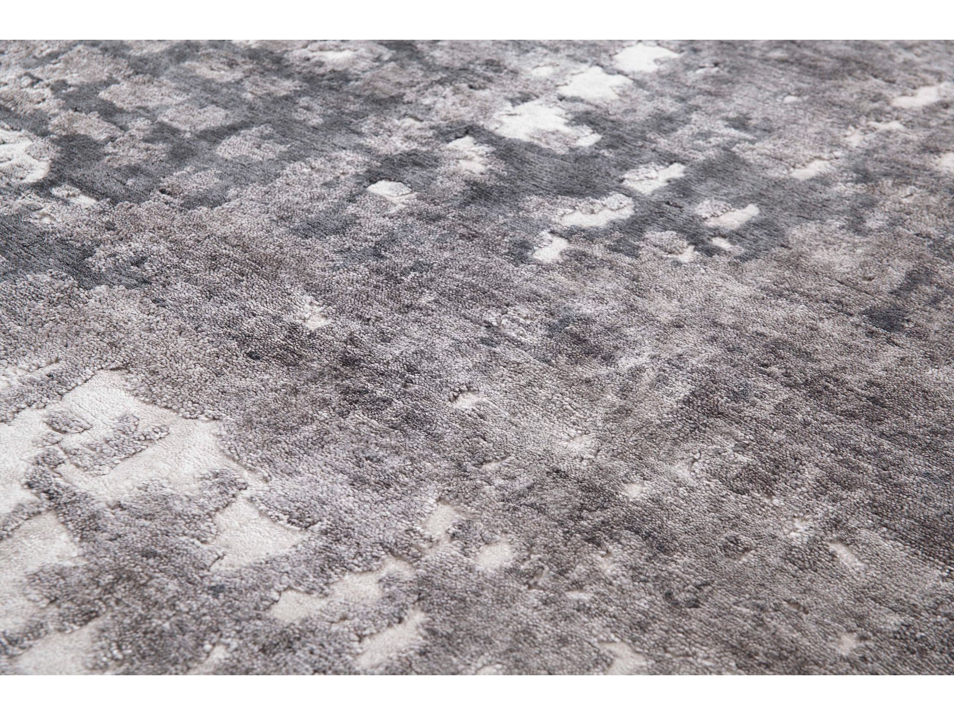 Tapis Abstrait Indien en Soie de Bambou