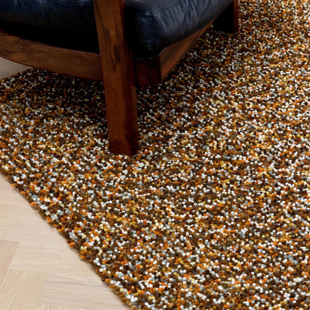 Tapis shaggy feutré Pop-Art Jaune