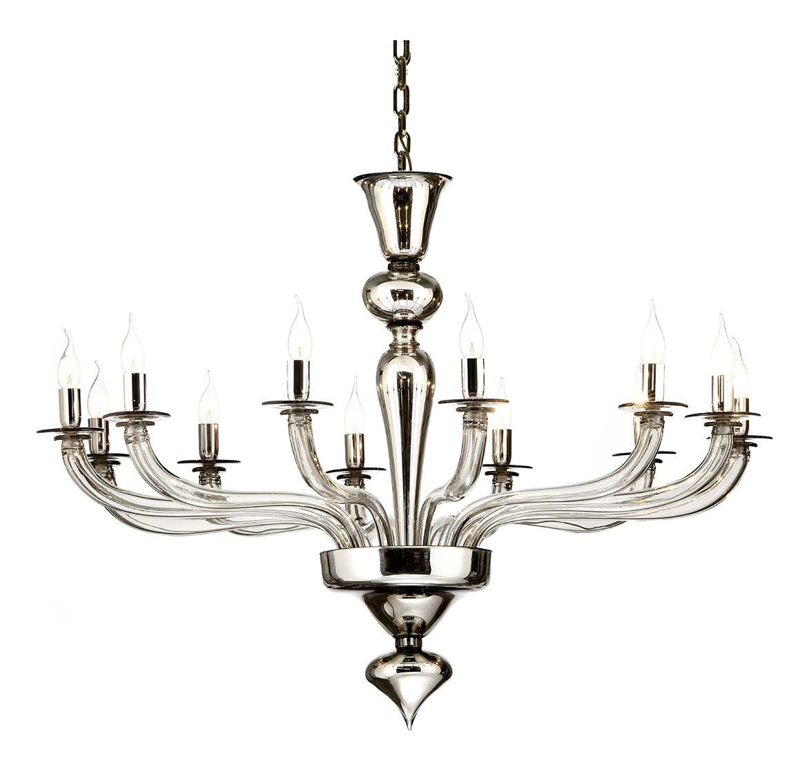 Lustre Murano Miroir Fumé