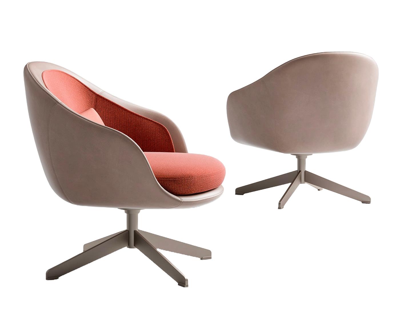 Fauteuil Lucille Beige / Rouge