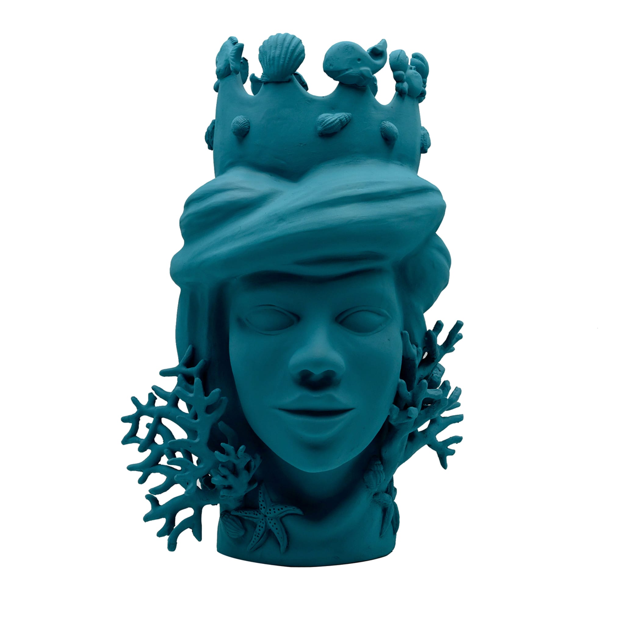 Sculpture Tête De Maure Sarcelle Artisanale