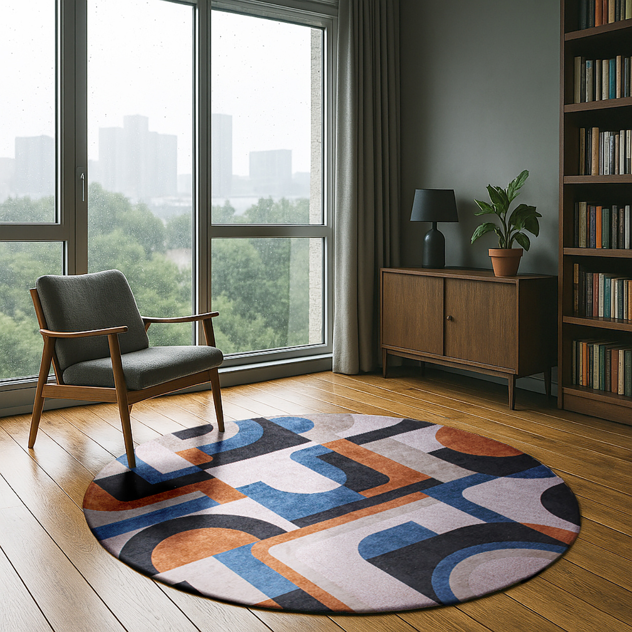 Tapis Module Bleu Chameau 9196