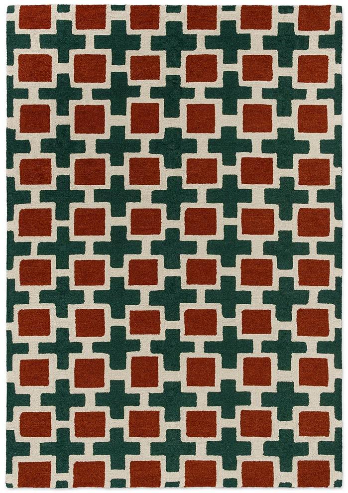 Tapis Hachure Rouille
