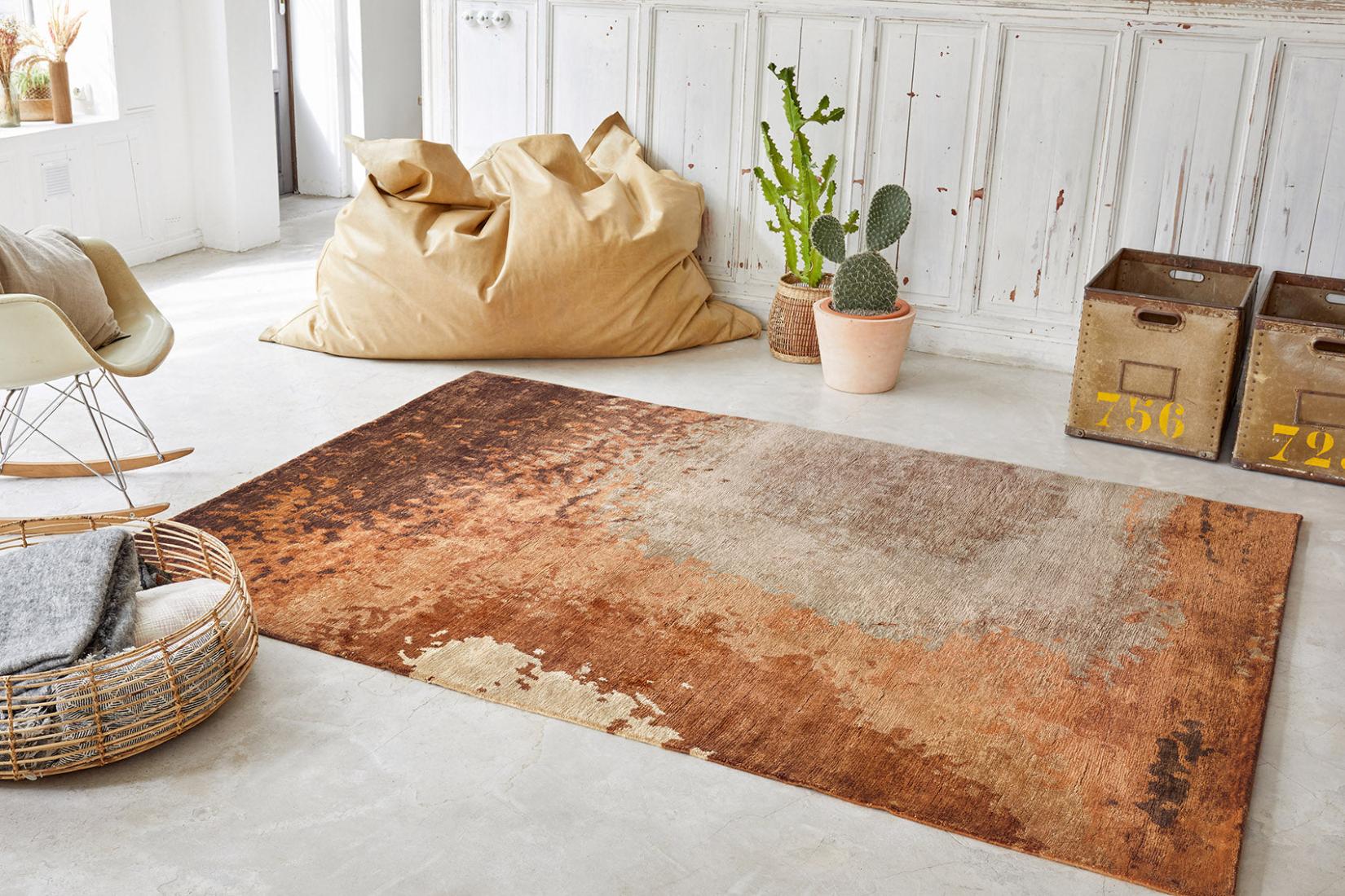 Tapis Granitée cuir fauve