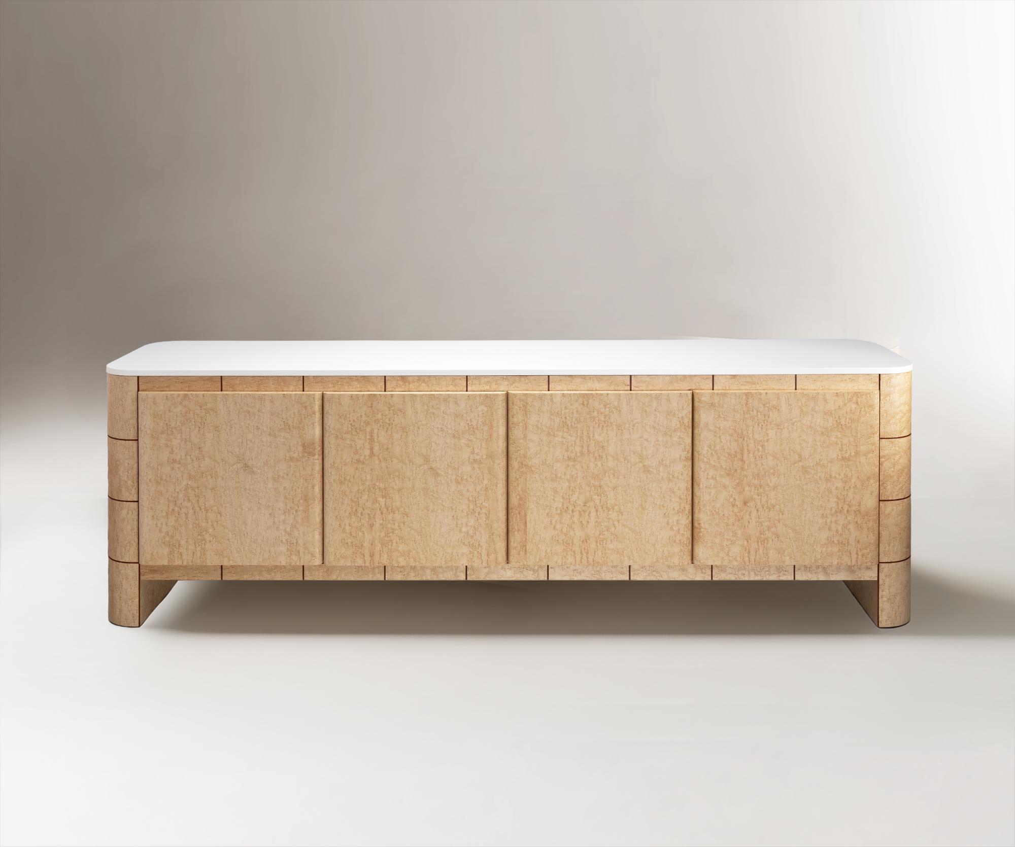 Buffet Soft Cage en chêne