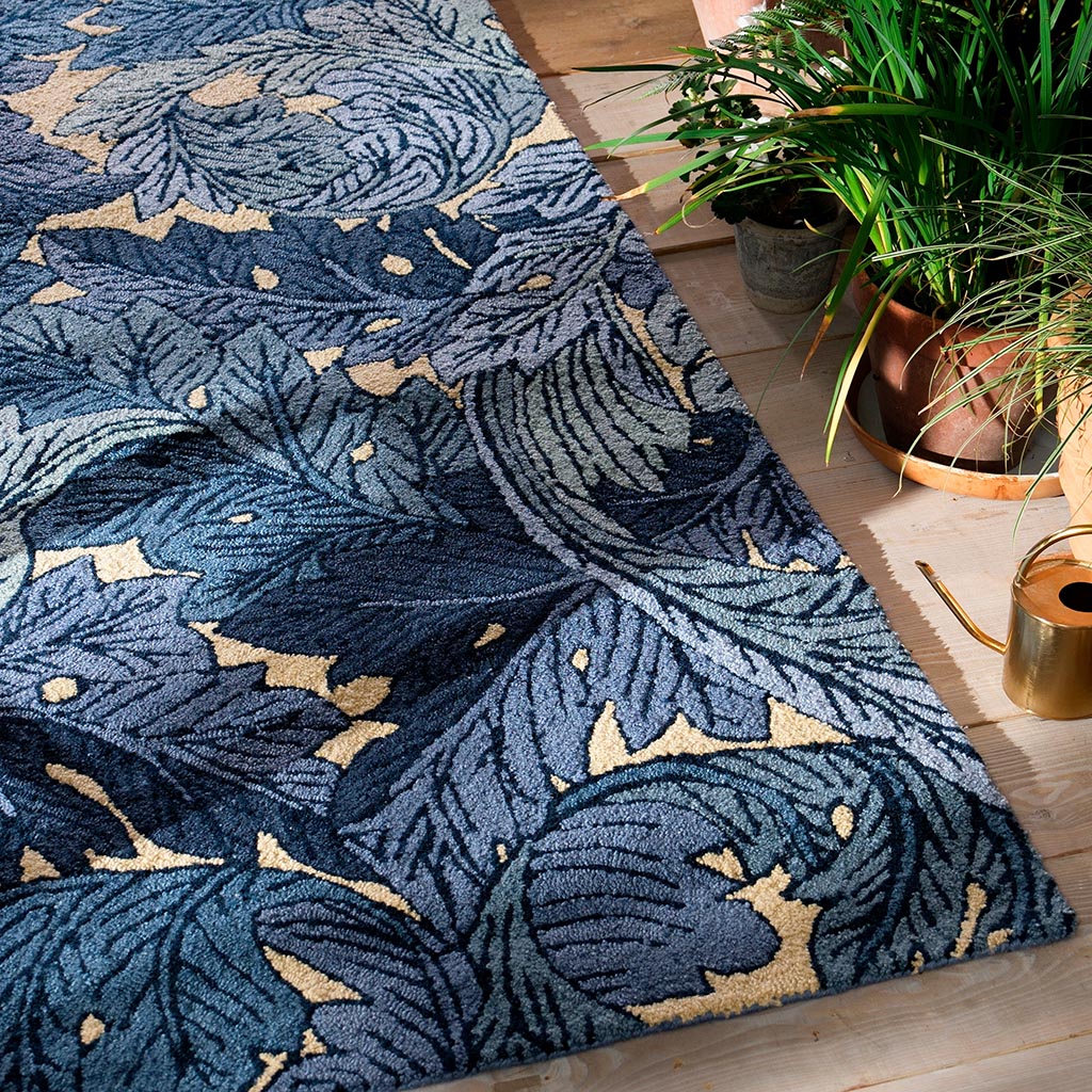 Tapis Acanthe Indigo Extérieur