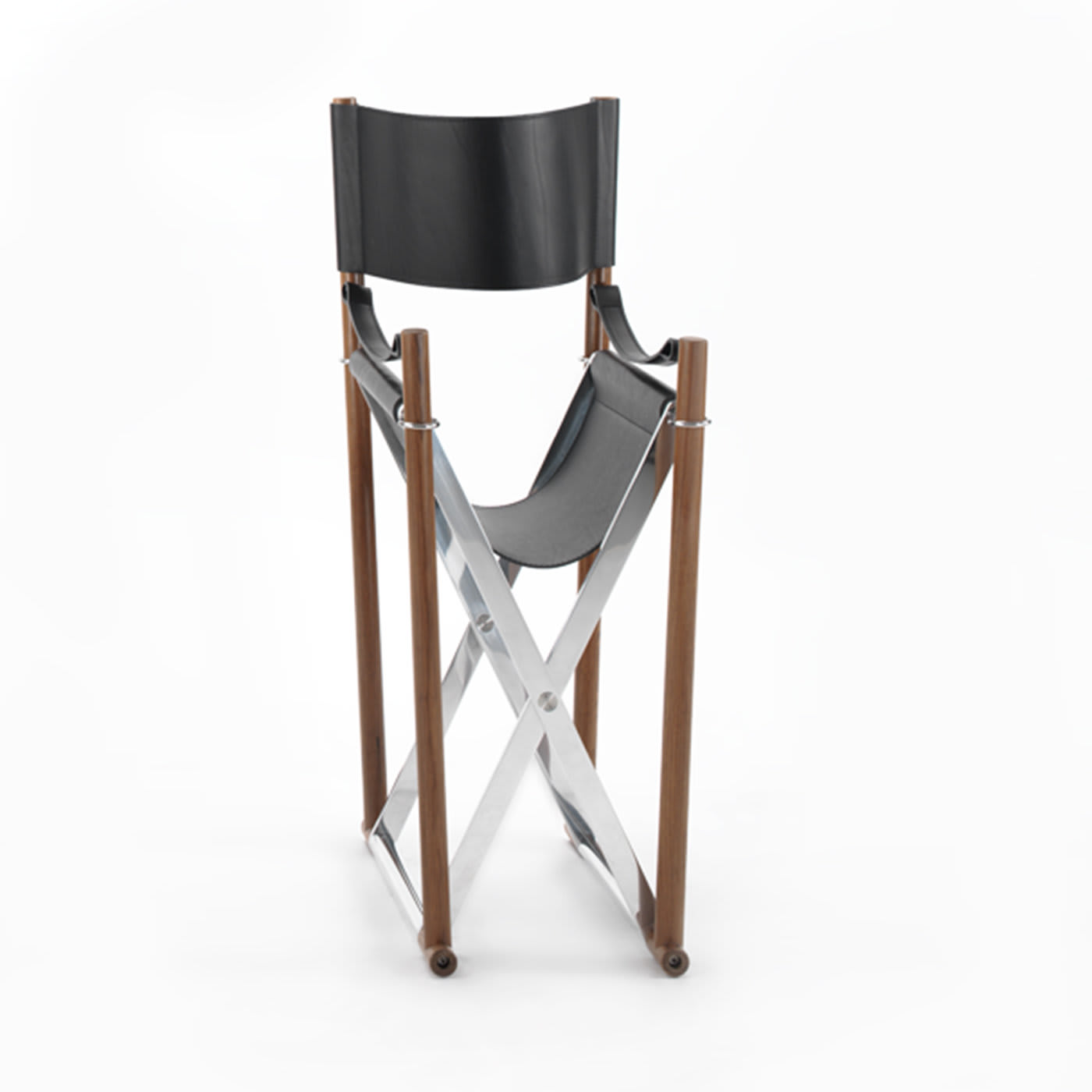 Chaise En Cuir Regista | Piètement / Base: Solid Black Walnut | Assise: Cuir