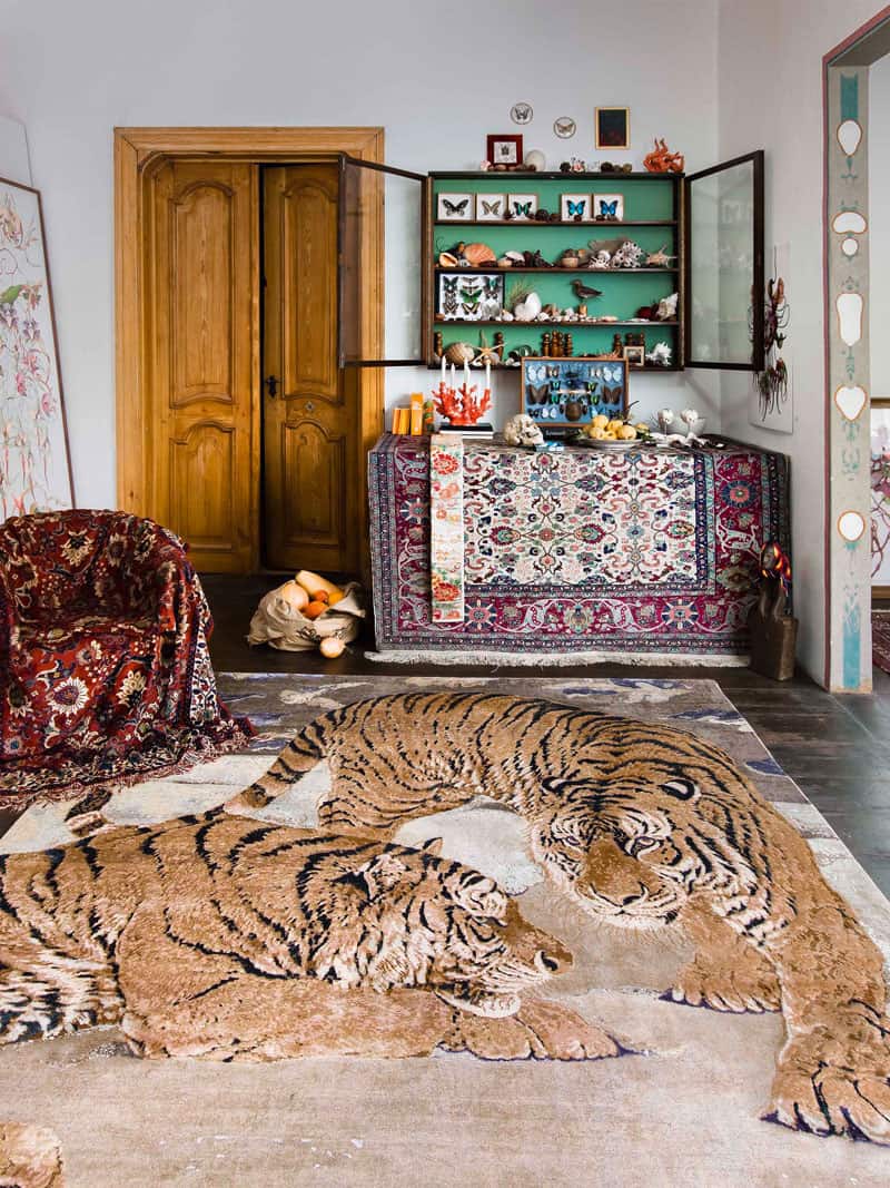 Tapis tissé main Tigre