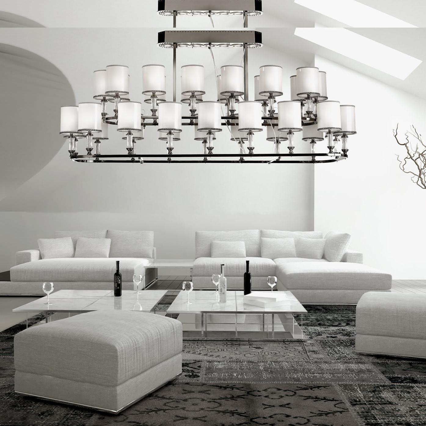 Lustre 32 Lumières Nickel Noir