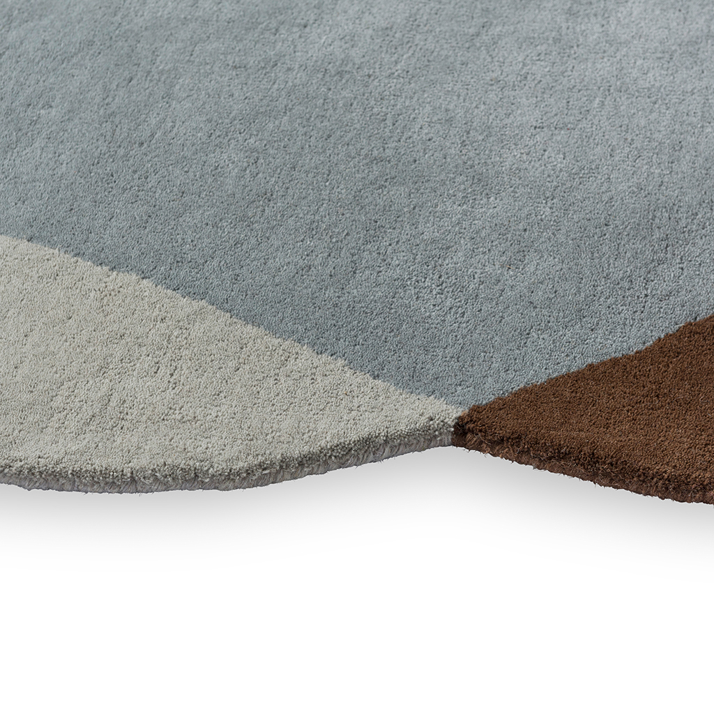 Tapis Élément Chad Brun Bleu