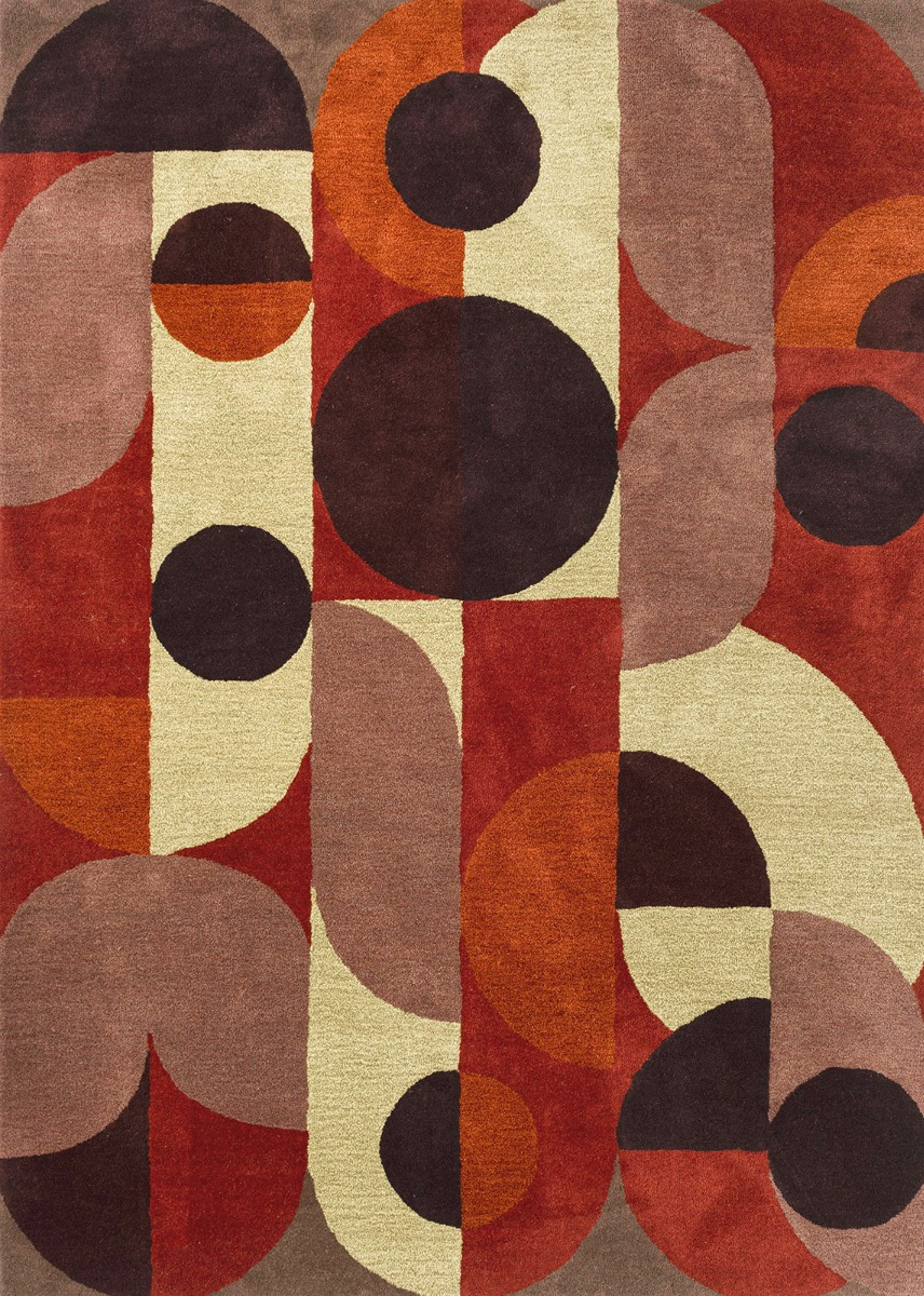 Tapis Decor Cosmo Rouge / Vert Pâle 95203 | Taille: 160 x 230 cm