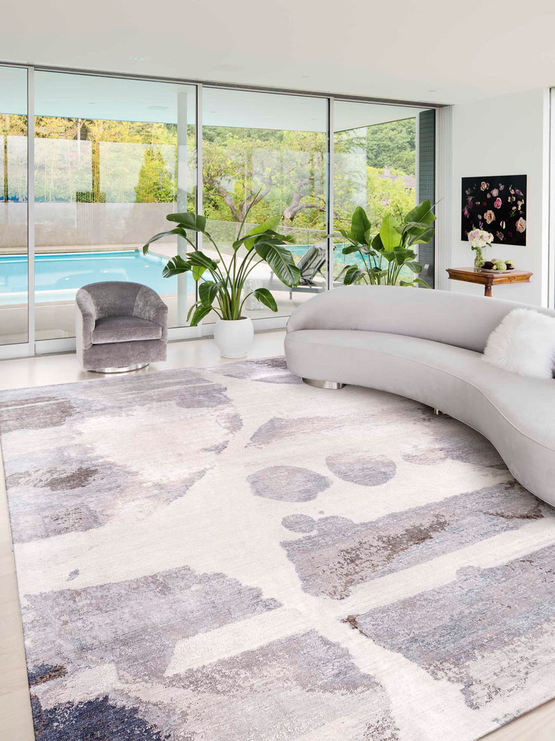 Tapis fait main de luxe Splash Galileo