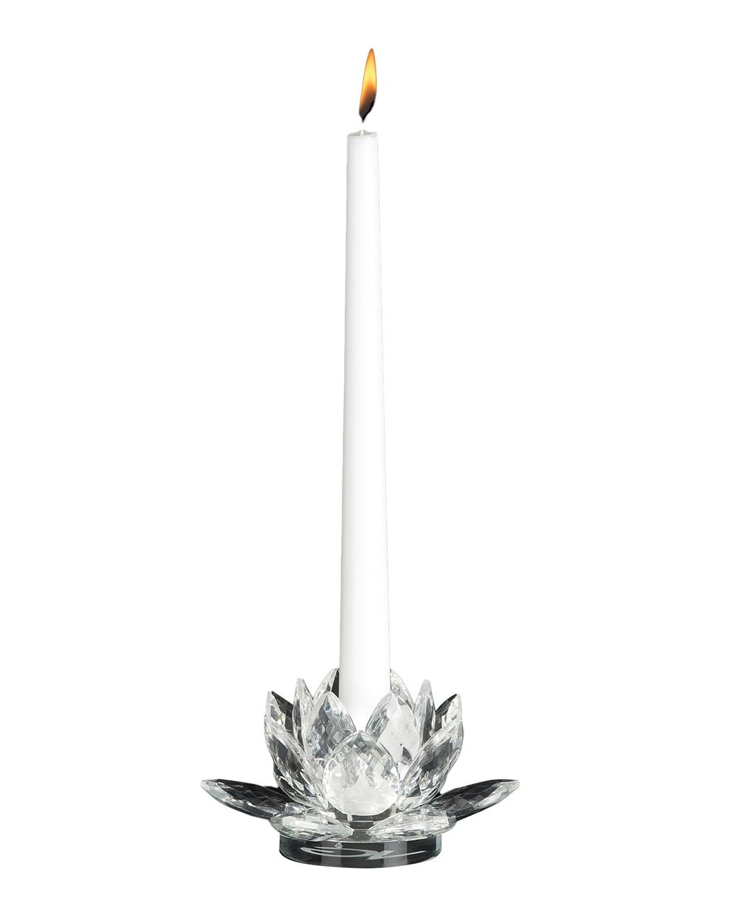 Bougeoir en cristal Lotus