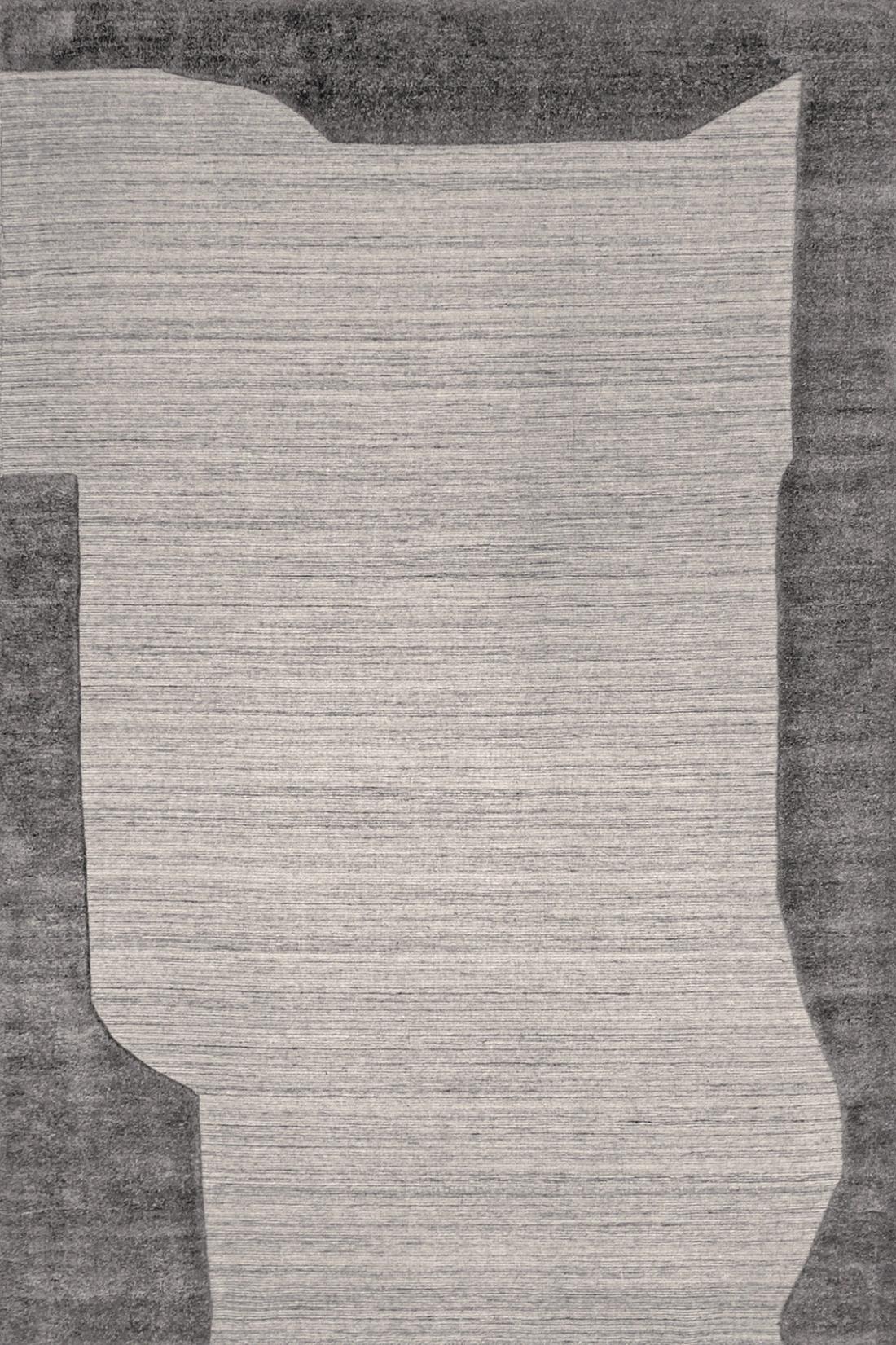 Tapis Flow 3 gris plume tissé à plat