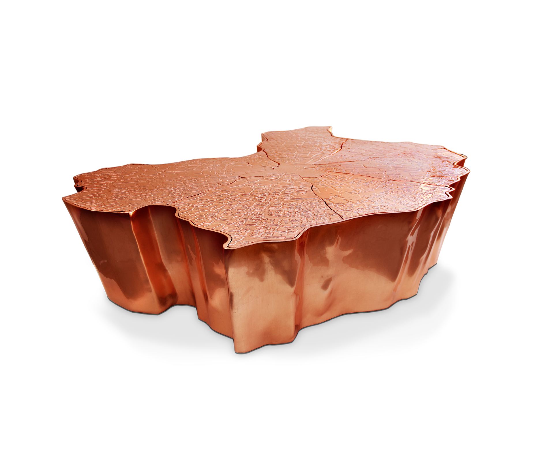 Table Basse Eden Cuivre | Dimensions: L 138 x P 95 x H 36 cm
